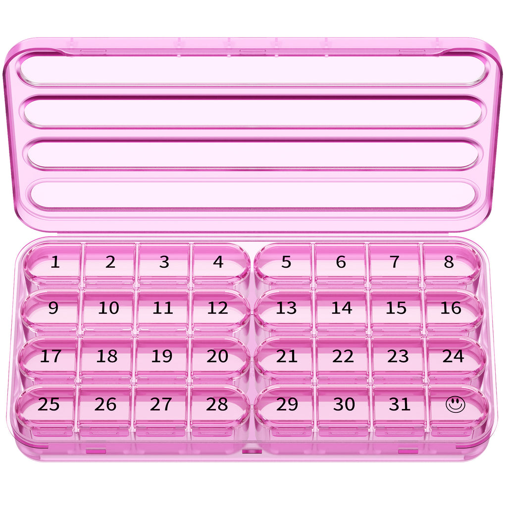 Zoksi Monthly Pill Organizer 1 Time a Day, 30 Day Pill Box Organizer Once a Day, One Month Large Pill Case for Travel, 31 Day Daily Medcine Container for Vitamins, Supplement & Medication