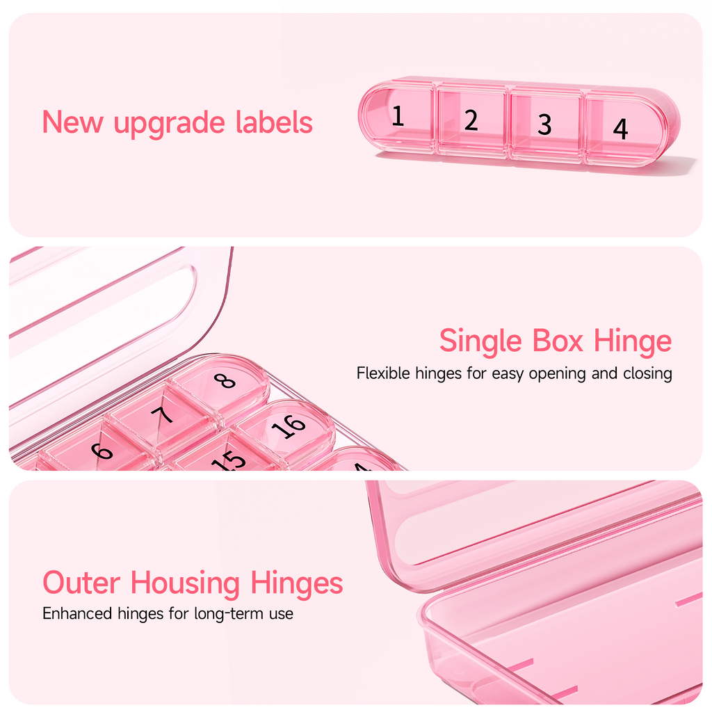 Zoksi Monthly Pill Organizer 1 Time a Day, 30 Day Pill Box Organizer Once a Day, One Month Large Pill Case for Travel, 31 Day Daily Medcine Container for Vitamins, Supplement & Medication