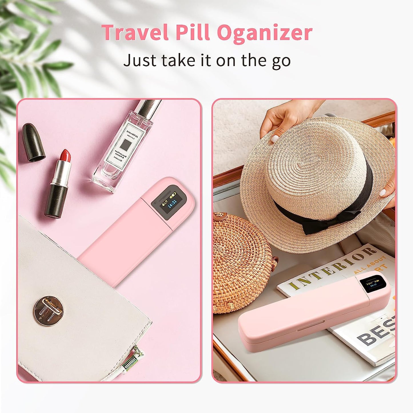 Weekly Bluetooth Electronic Pill Case 1 Time a Day for Travel