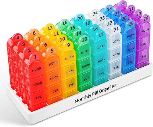 Monthly Pill Organizer 4 Times a Day