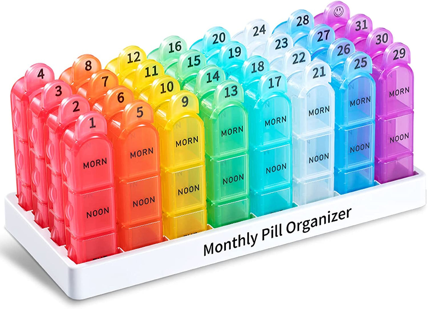 Monthly Pill Organizer 3 Times a Day