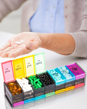 Extra Large Weekly Pill Organizer  (Double-Sided)